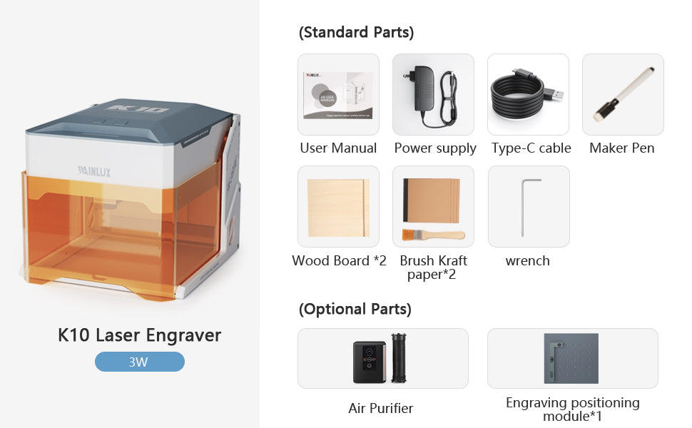 WAINLUX K10 Mini Laser Engraving Machine