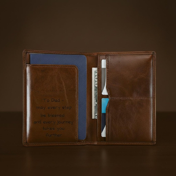 Personalized Genuine Leather Passport Holder Cover: RFID Blocking Travel Wallet Gift, Custom-made Passport Case